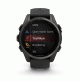 fenix 8 – 43 mm, AMOLED - Sapphire, Carbon grey DLC titanium with Black/pebble grey silicone band - 010-02903-21 - Garmin
